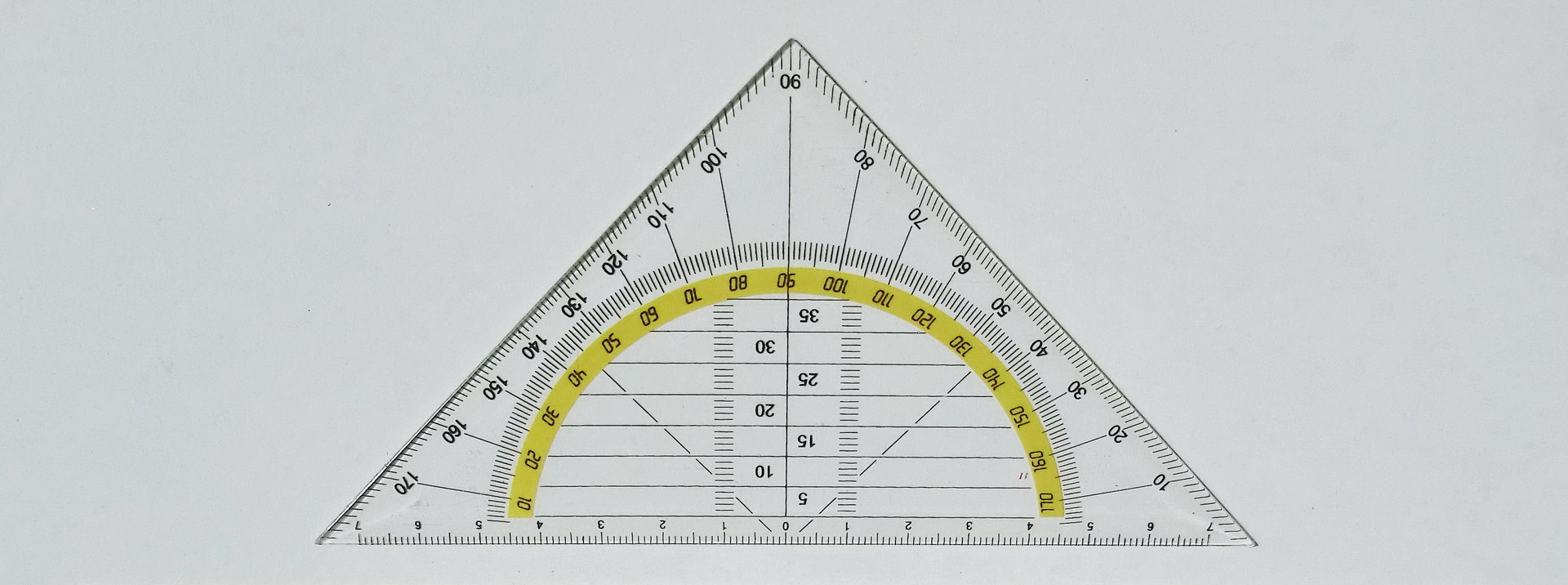 2 Stück Geodreieck Groß 25,0 cm mit Griff WESTCOTT Geometrie Dreieck 